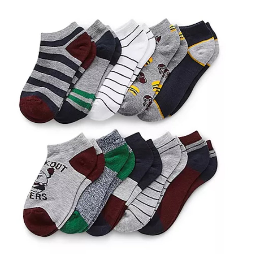 Thereabouts Boys 10 Pair Low Cut Socks